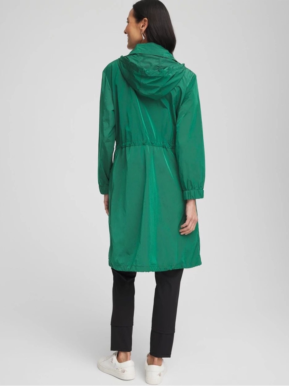 Zenergy Maxi anorak rain jacket Green Women's Lightweight Hooded - Picture 5 of 10